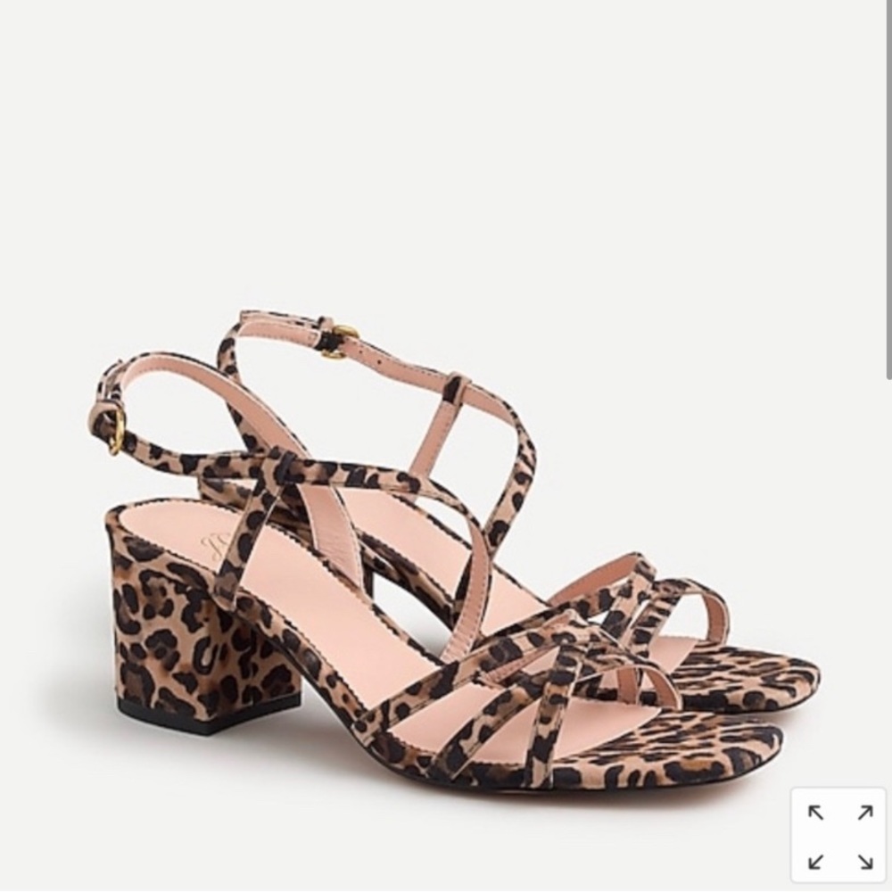 J. Crew Leopard Strappy Sandals